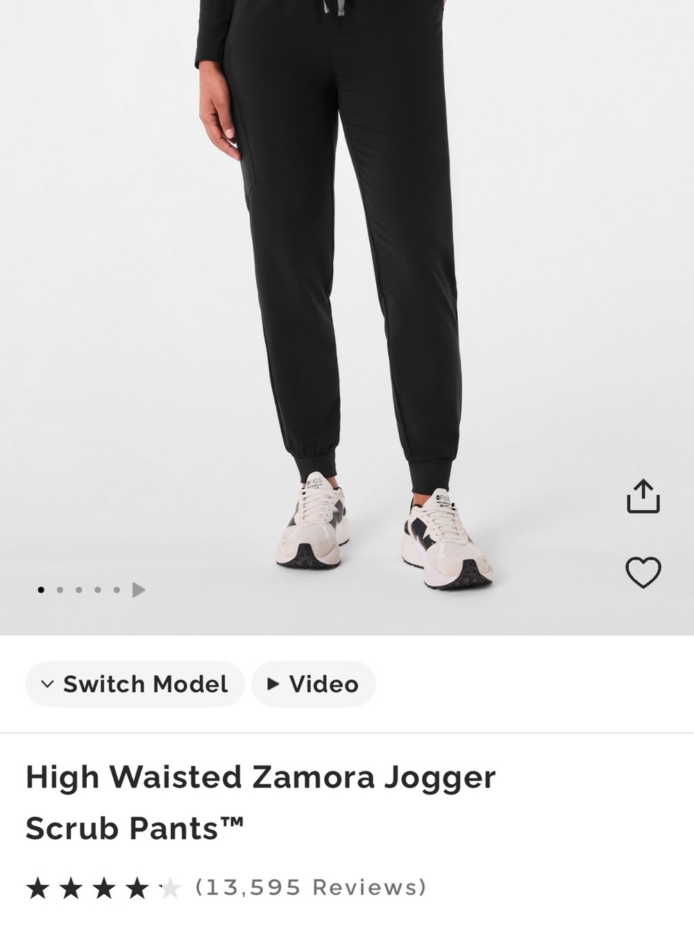 Figs high waisted Zamora jogger scrub pants size M